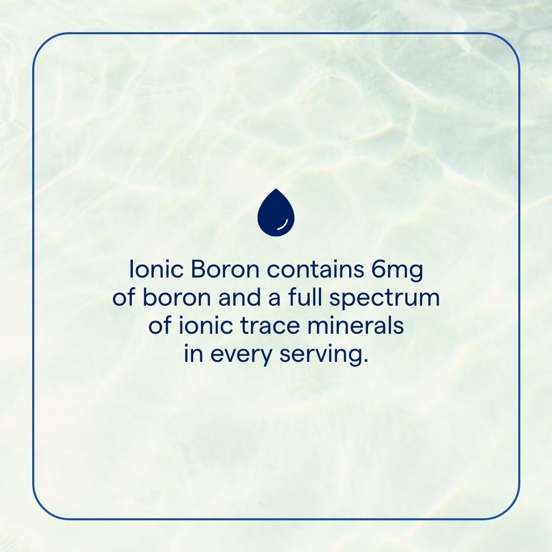 Trace Minerals Ionic Boron dropper delivering a precise dose for easy use