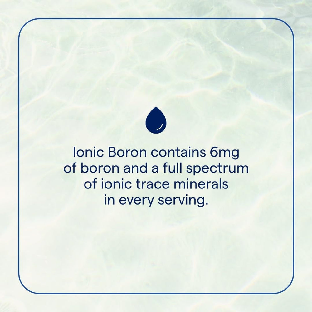 Trace Minerals Ionic Boron dropper delivering a precise dose for easy use
