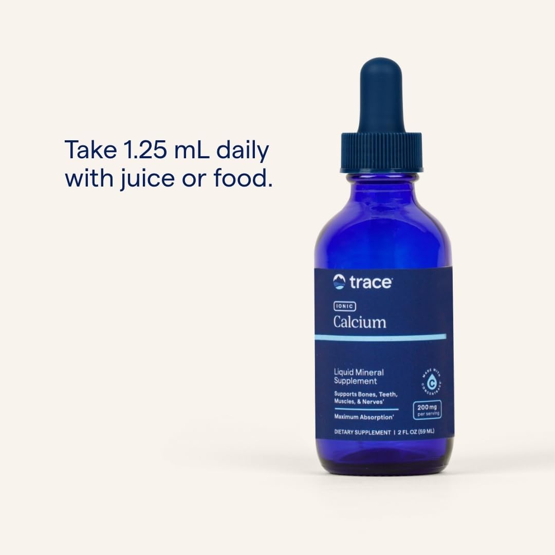 Trace Minerals Ionic Calcium ingredients view highlighting 70+ minerals