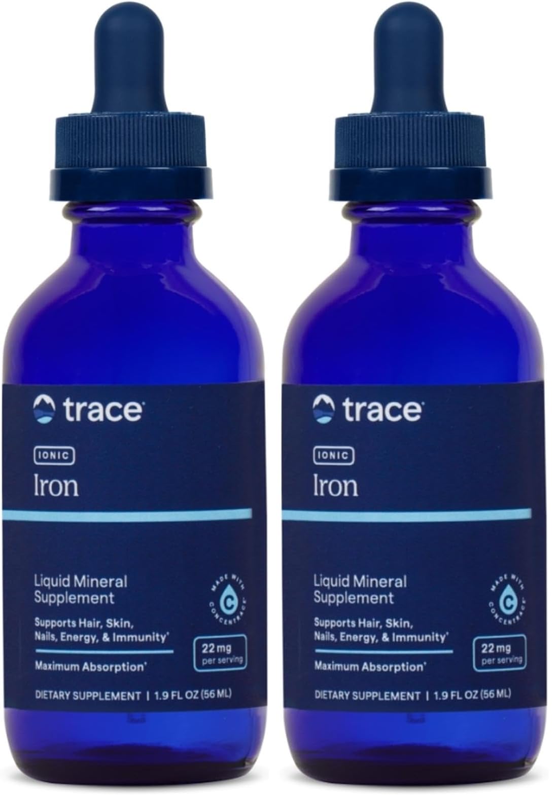 Trace Minerals Ionic Iron bottle on kitchen counter for daily energy support