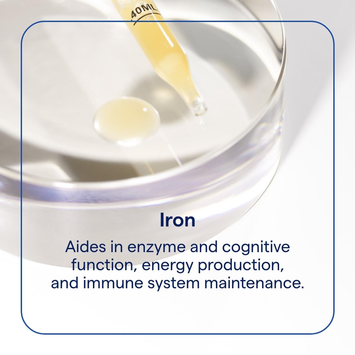Trace Minerals Ionic Iron being poured into a glass for easy ingestion