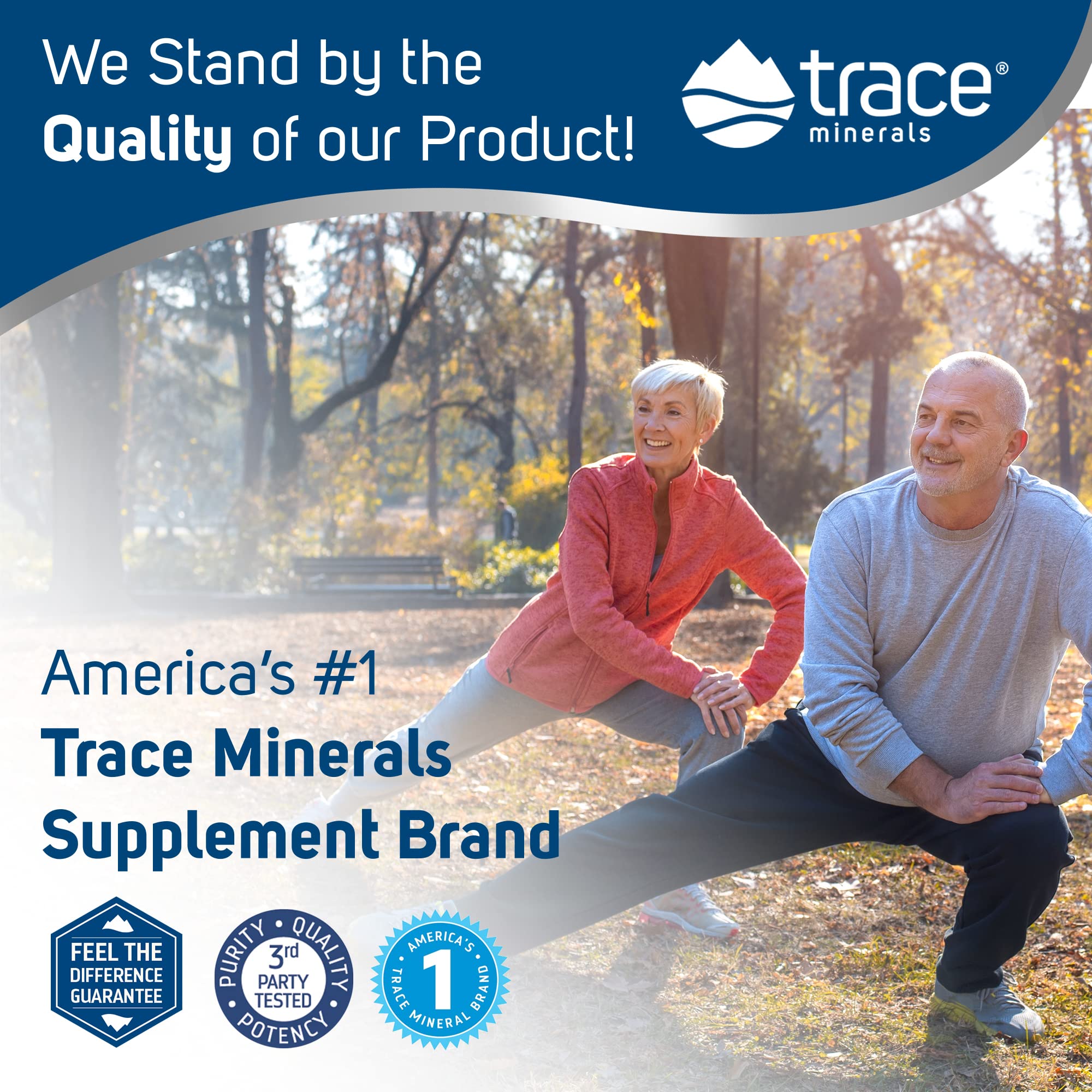 Trace Minerals bottle pouring into glass invites a consistent self-care routine