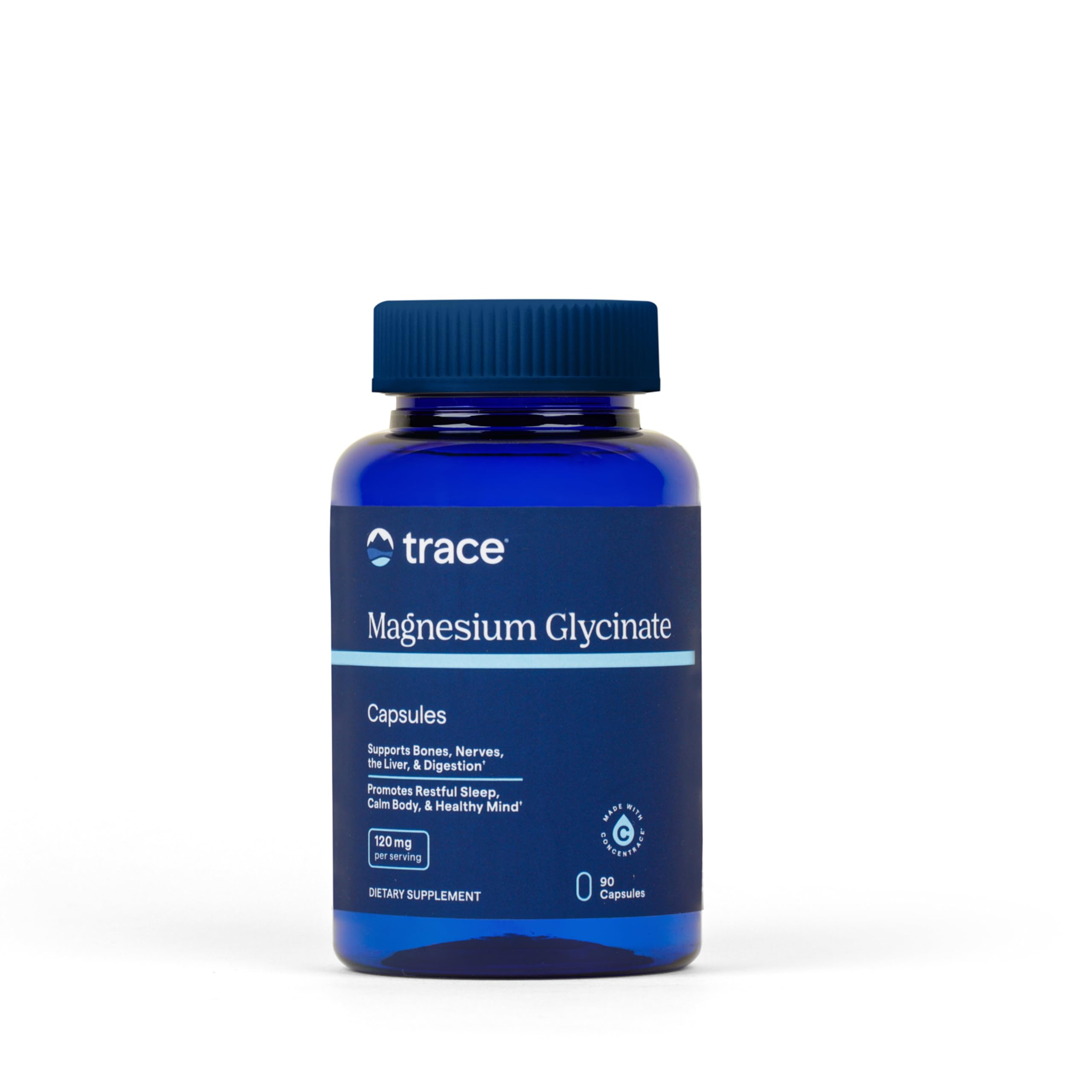 Trace Minerals Magnesium Glycinate bottle for daily calm support.