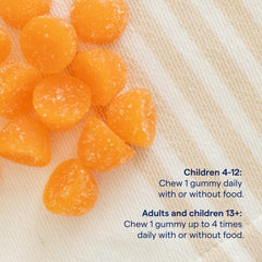 Trace Minerals Magnesium Gummies adult dosing visual with meals.