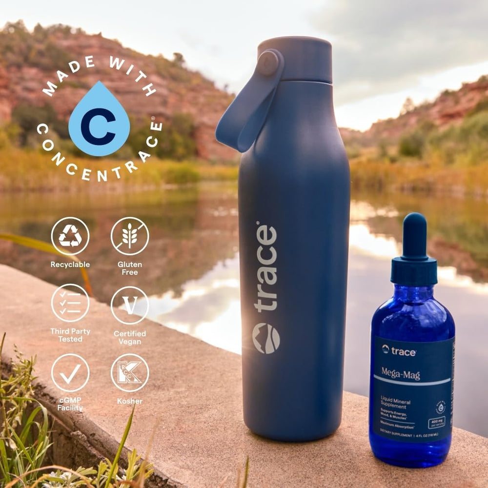 Trace Minerals Mega-Mag seawater minerals highlight natural formula