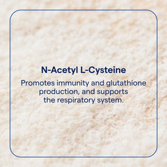 Trace Minerals NAC Powder mixing glass showing quick-dissolve formula for easy hydration.