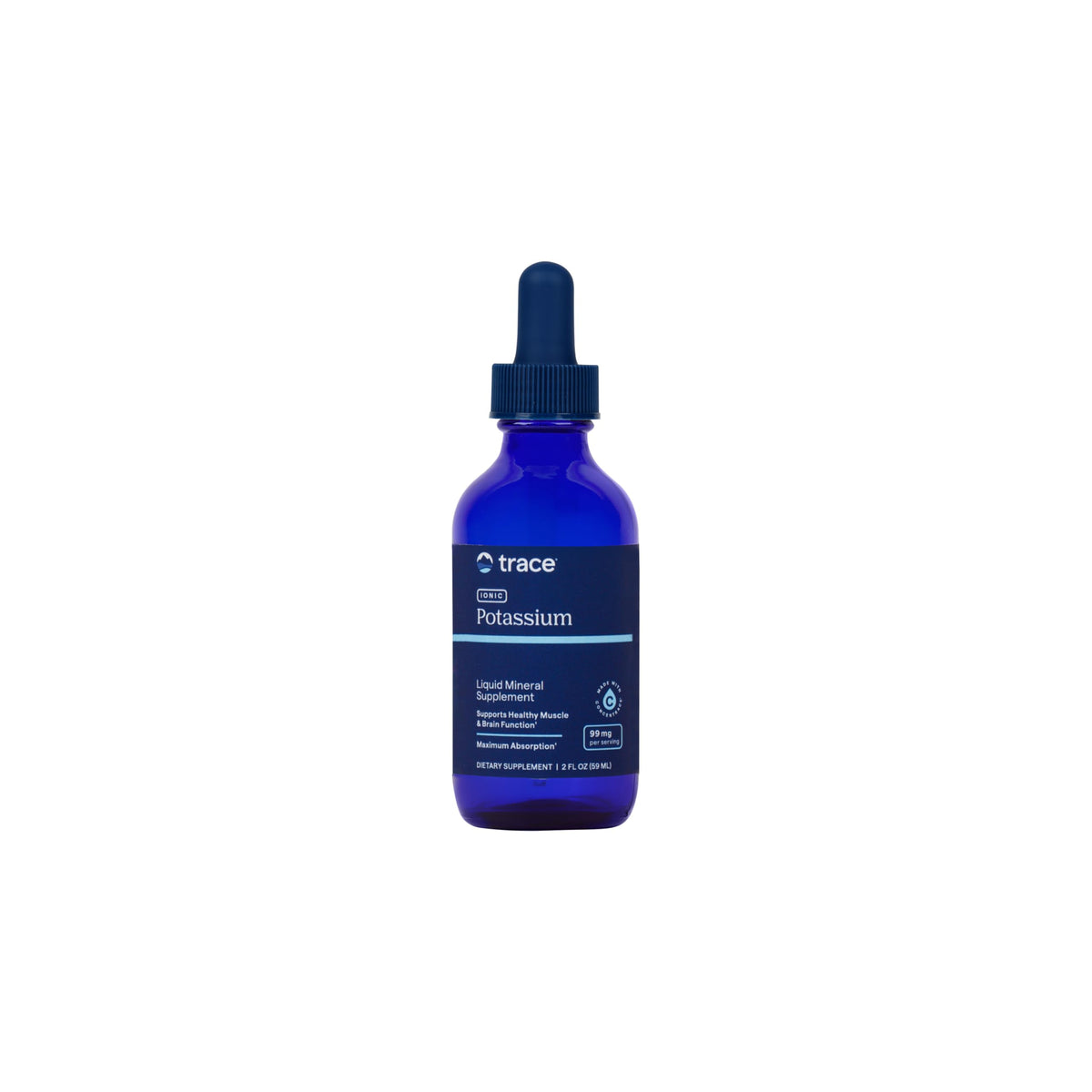 Trace Minerals Potasio Ionic: botella de 2 onzas para consumo diario fácil