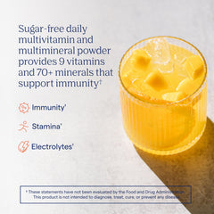 Trace Minerals Power Pak canister of orange mango flavor on display