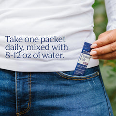Trace Minerals Power Pak powder dissolving in a glass of water for hydration.