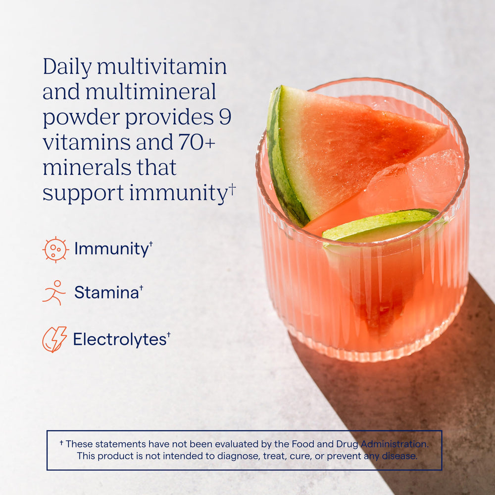 Trace Minerals Power Pak packet label front showing mineral blend and vitamin C.