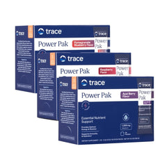 Trace Minerals Power Pak raspberry packet supports immune support and convenient daily hydration.