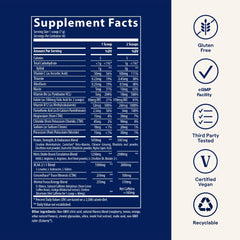 Trace Minerals Pre-Workout tub label close-up showing essential minerals and flavor