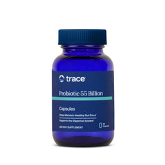 Trace Minerals Probiotic 55B capsule close-up highlighting high-potency gut support