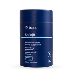 Trace Minerals Shilajit Honey Sticks bottle pour showing energy support