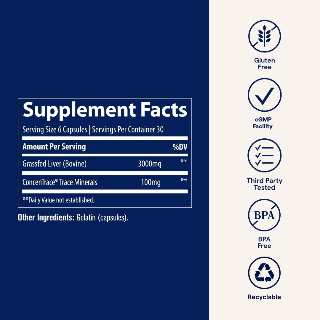Trace Minerals USA-sustainably harvested beef liver emphasizes responsible sourcing.