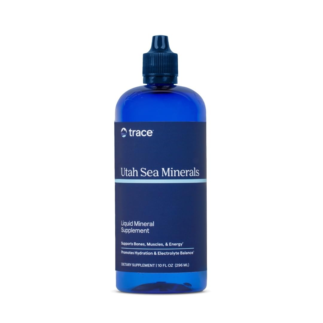 Trace Minerals Utah Sea Minerals: botella del suplemento líquido para soporte mineral diario
