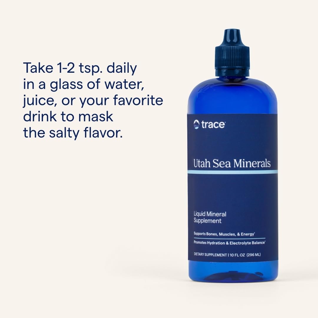 Trace Minerals Utah Sea Minerals: vertido suave para enriquecer tus bebidas favoritas
