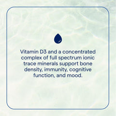 Trace Minerals Vitamin D3 pour illustrates quick absorption for everyday immune support