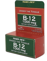 Producto sin gluten Trader Joe's B12 sublingual.