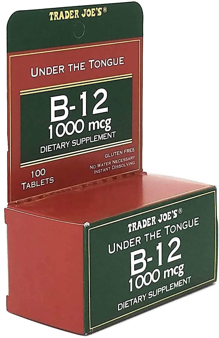 Tabletas vegetarianas de Trader Joe's B12 1000 mcg.