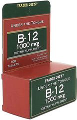 Tabletas vegetarianas de Trader Joe's B12 1000 mcg.