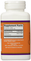 Closeup of Trader Joe's Vitamin D-3 1000IU softgels with flaxseed oil carrier for immune support