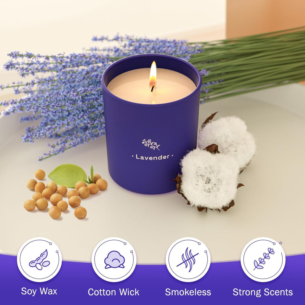 TranquilBliss cotton wick burn demonstrates even flame and minimal soot