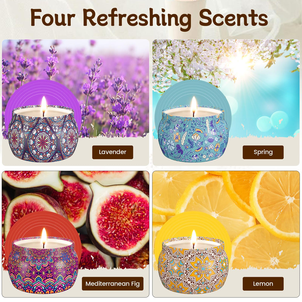 TranquilBliss soy wax candle close-up with clean-burning cotton wick