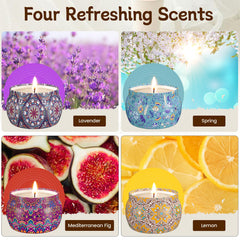 TranquilBliss soy wax candle close-up with clean-burning cotton wick