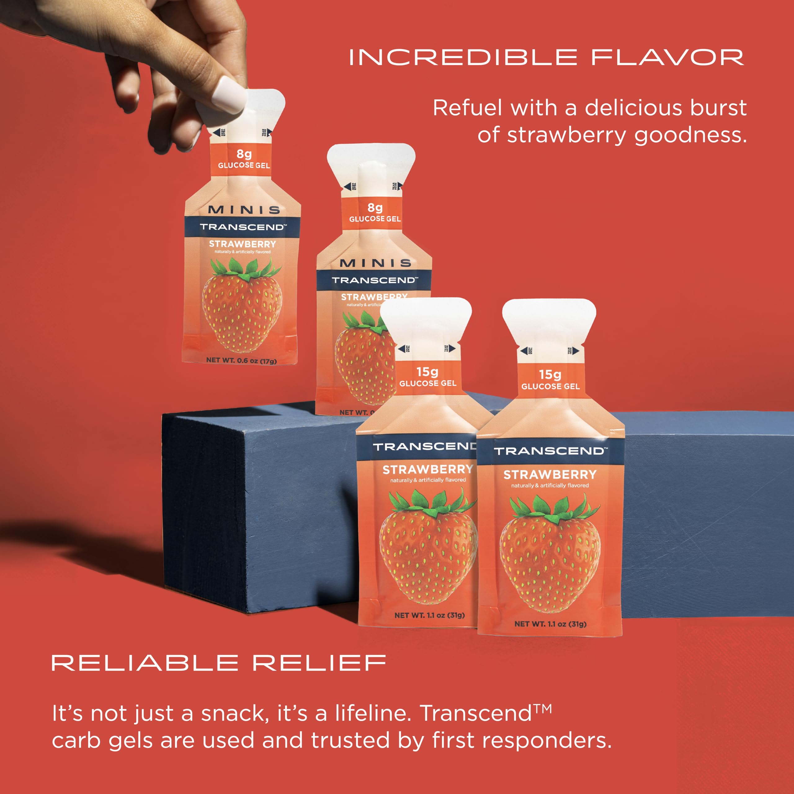 On-the-go use of Transcend energy gel during a run