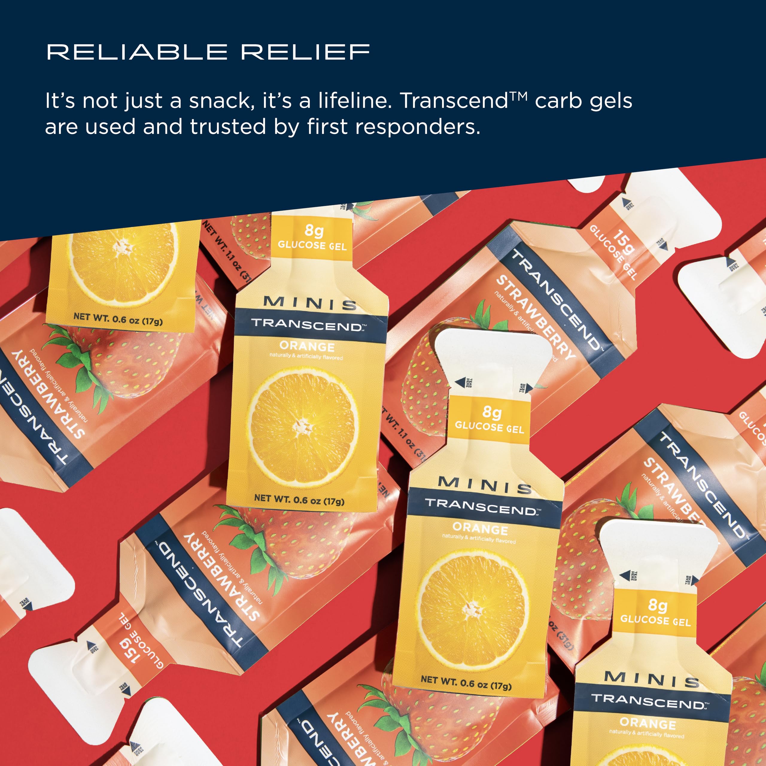 Athlete reaches for Transcend gel during a workout.
