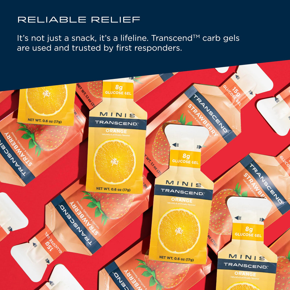 Athlete reaches for Transcend gel during a workout.