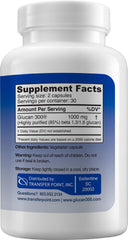 Transfer Point 500mg beta-1,3D glucan capsules ready for easy daily dosing