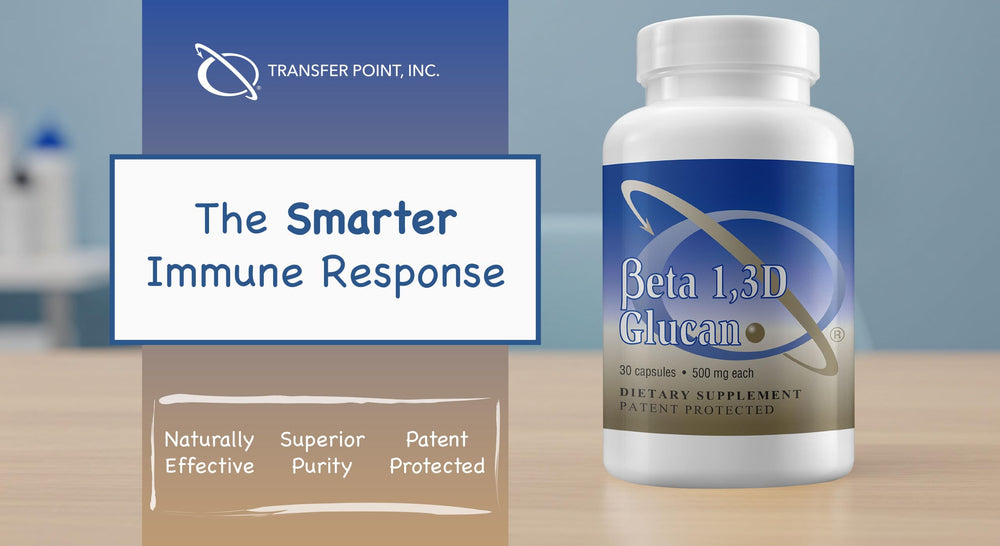 Transfer Point bottle on shelf conveys trusted daily wellness option