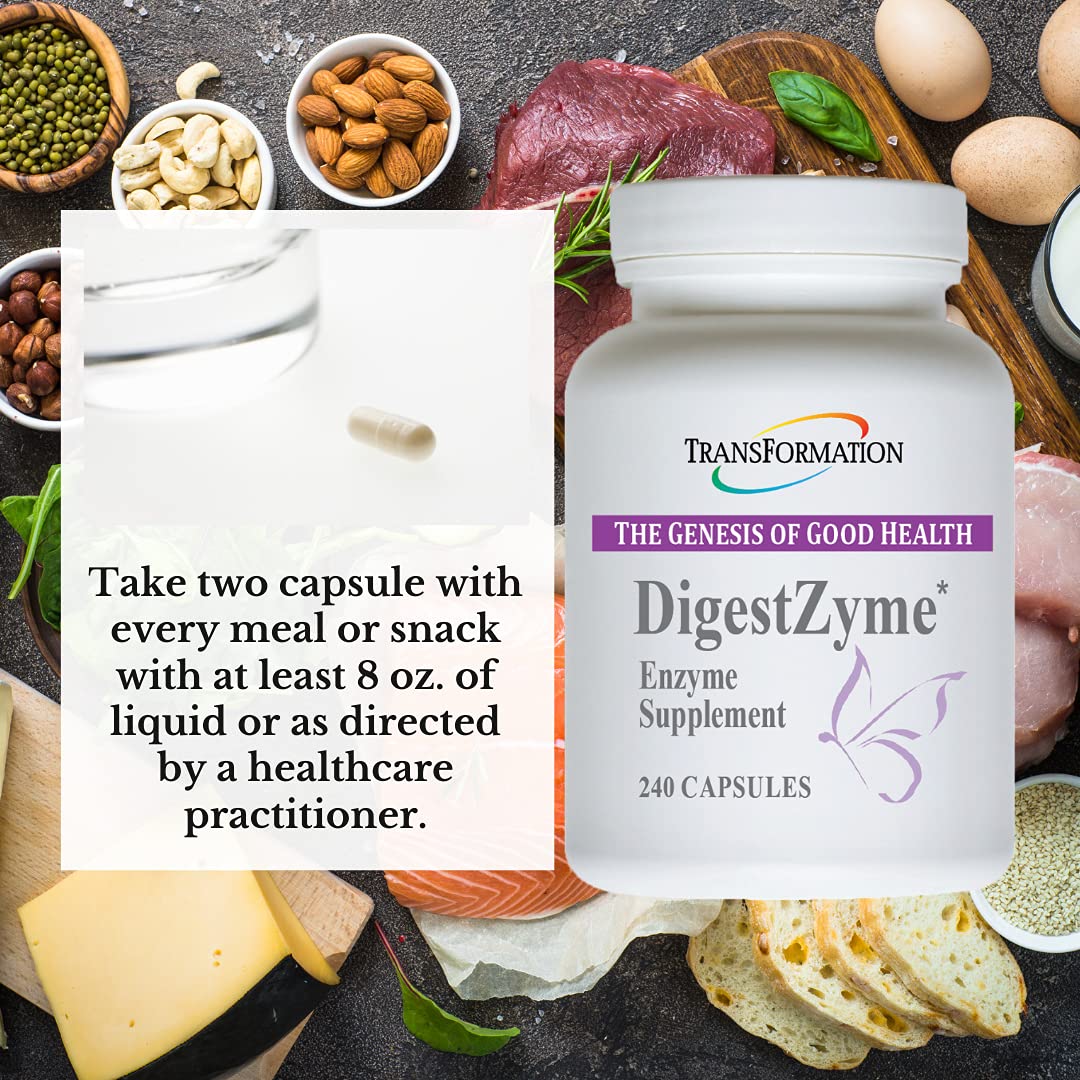 TRANSFORMATION Genesis nutrition label closeup highlighting enzyme spectrum
