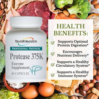TRANSFORMATION Protease 375K capsules enable on-the-go protein digestion support.