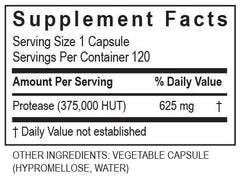 TRANSFORMATION Protease 375K digestive enzymes provide gut-friendly protein breakdown.