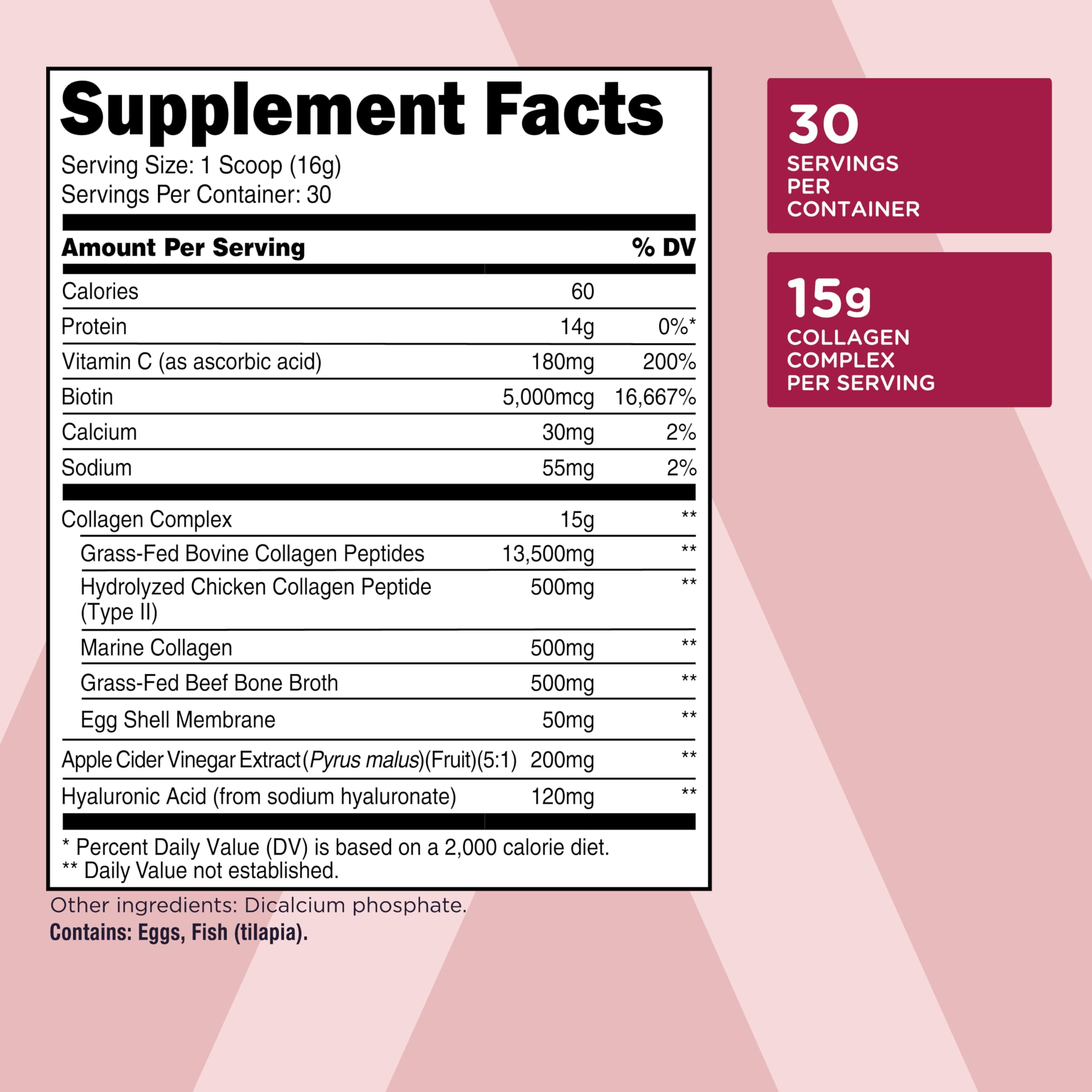 TransformHQ Beauty Collagen 30-serving container for a month of use.