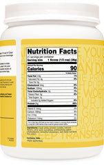 Close-up of TransformHQ Clear Whey Lemonade label showing 20 g protein per serving.