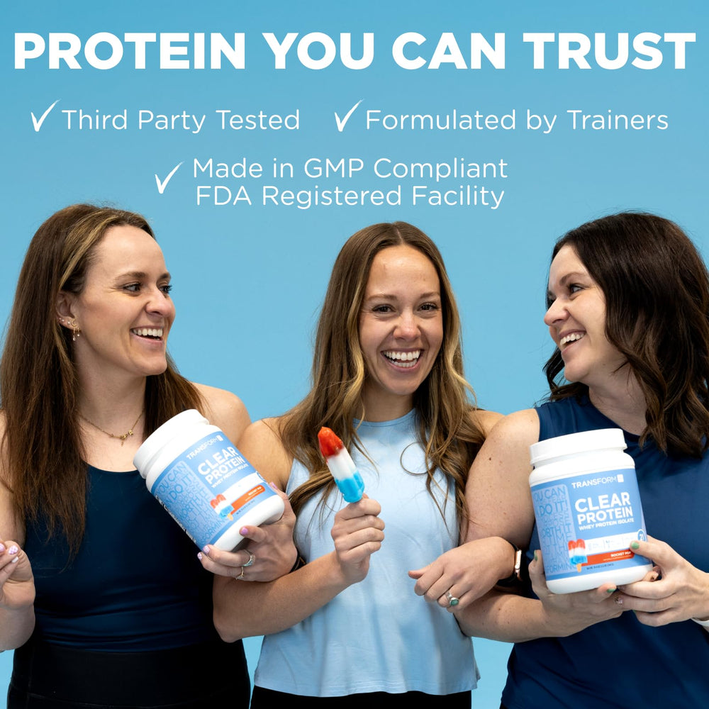 Compact TransformHQ Clear Whey Lemonade packaging for convenient storage.