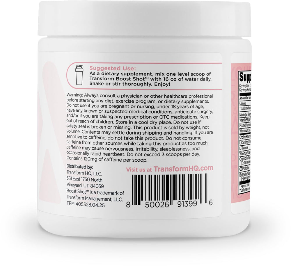 TransformHQ Cotton Candy flavor powder dissolves easily for a refreshing pick-me-up