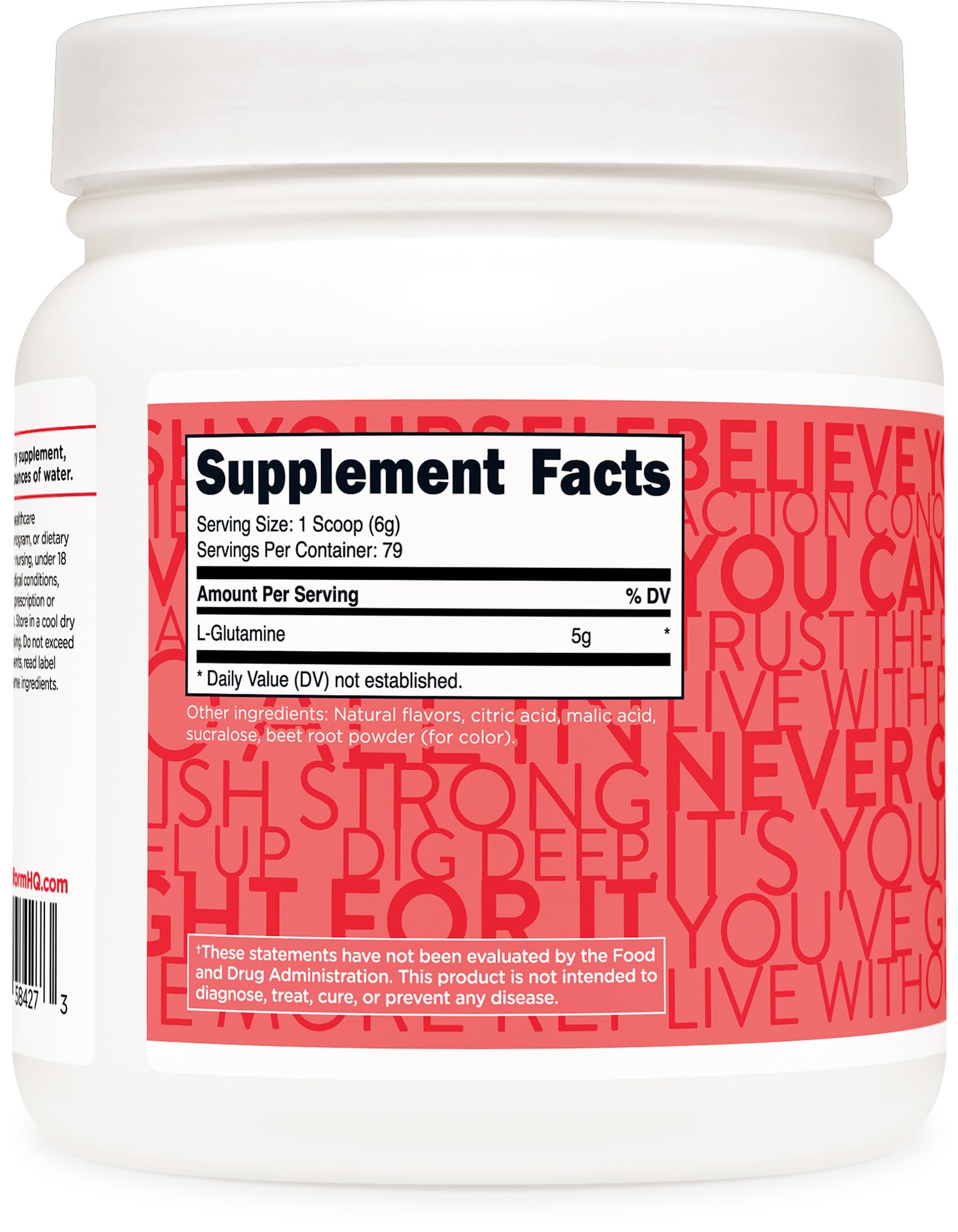 Ingredients panel emphasizes gluten-free, non-GMO formulation and clean label