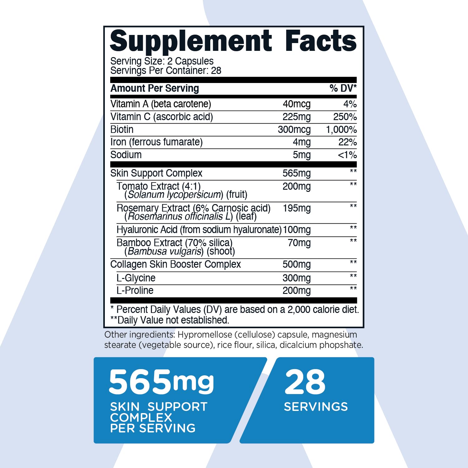 TransformHQ Longevity Skin Support capsules close-up showing easy daily capsules.