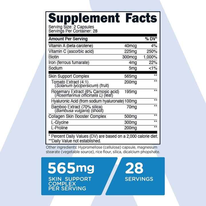 TransformHQ Longevity Skin Support capsules close-up showing easy daily capsules.