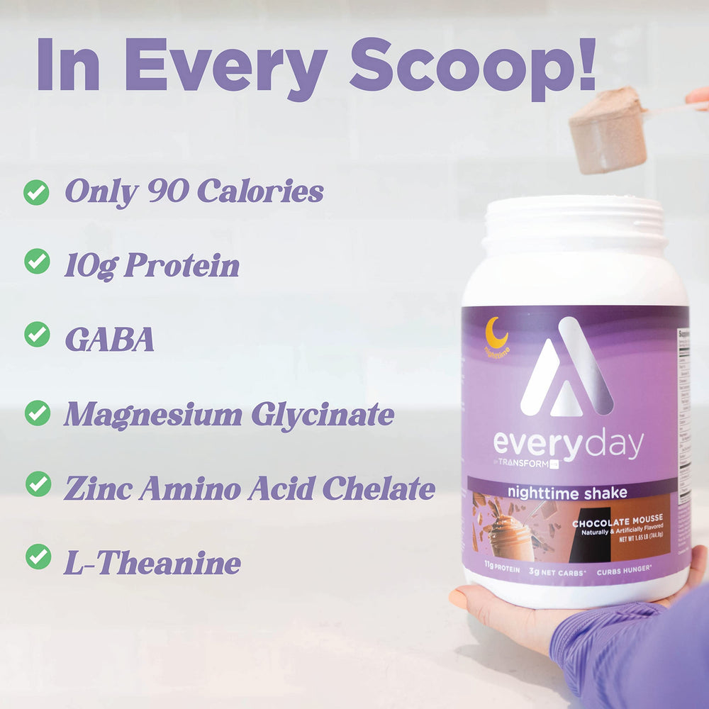 TransformHQ Nighttime Shake batch testing seal reinforces product consistency and safety.