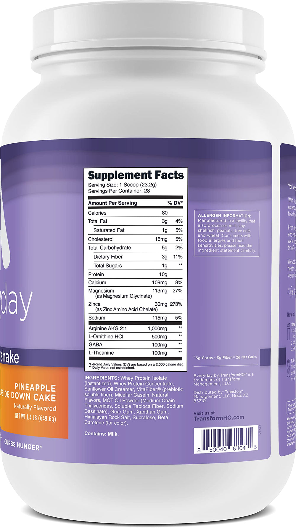 TransformHQ Nighttime Shake serving glass demonstrates convenient nightly meal replacement after dinner