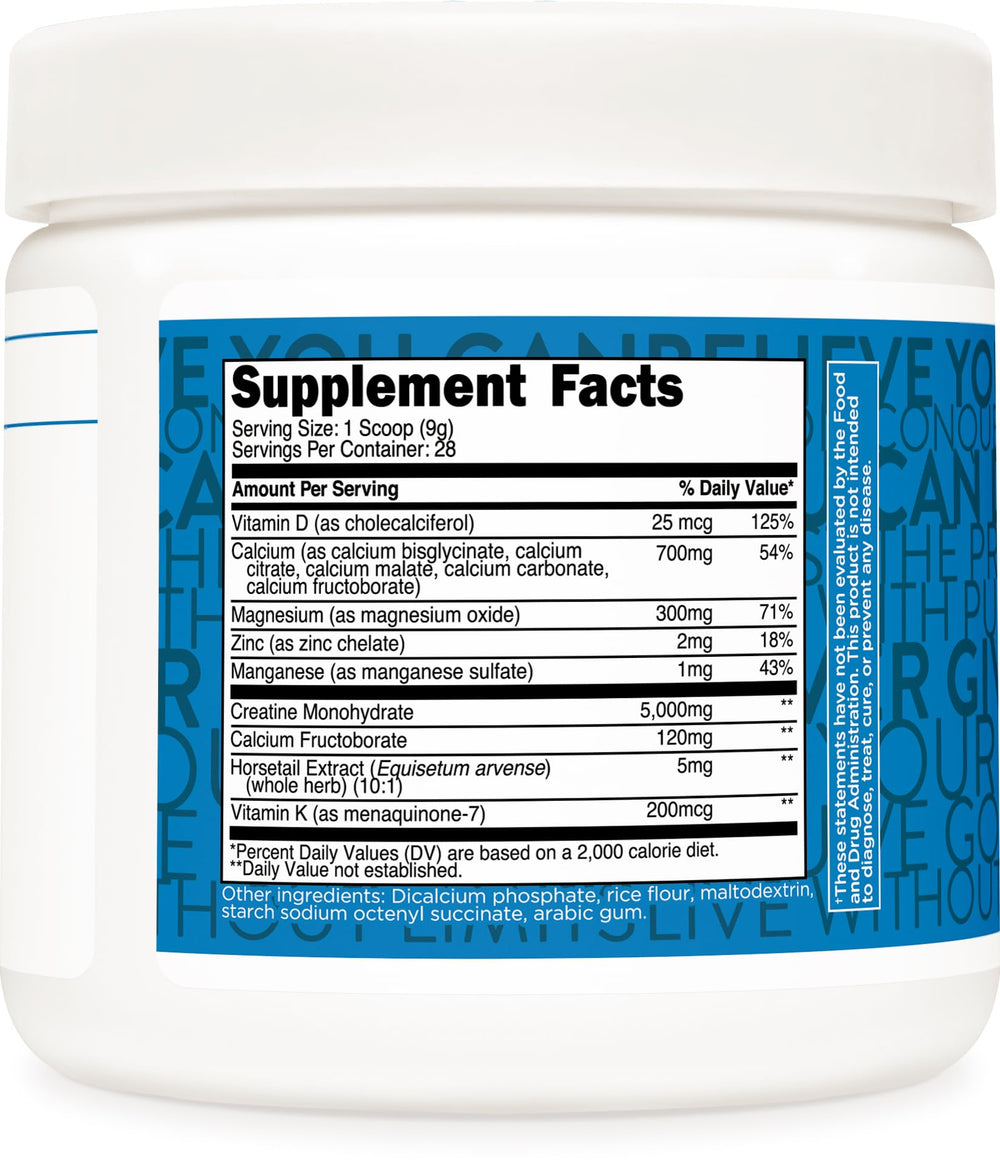 TransformHQ serving scoop beside container shows convenient 5 g portion
