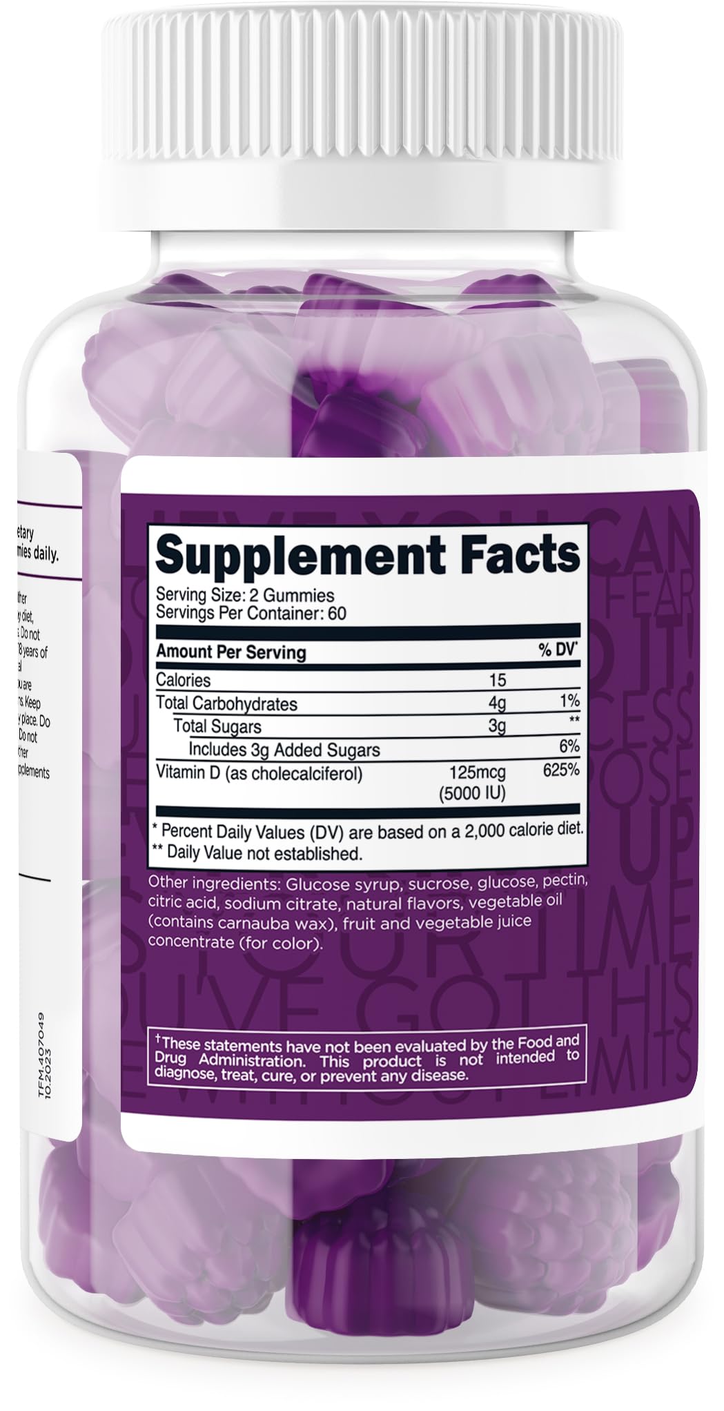TransformHQ Vitamin D3 Gummies on a desk, easy on-the-go vitamin support