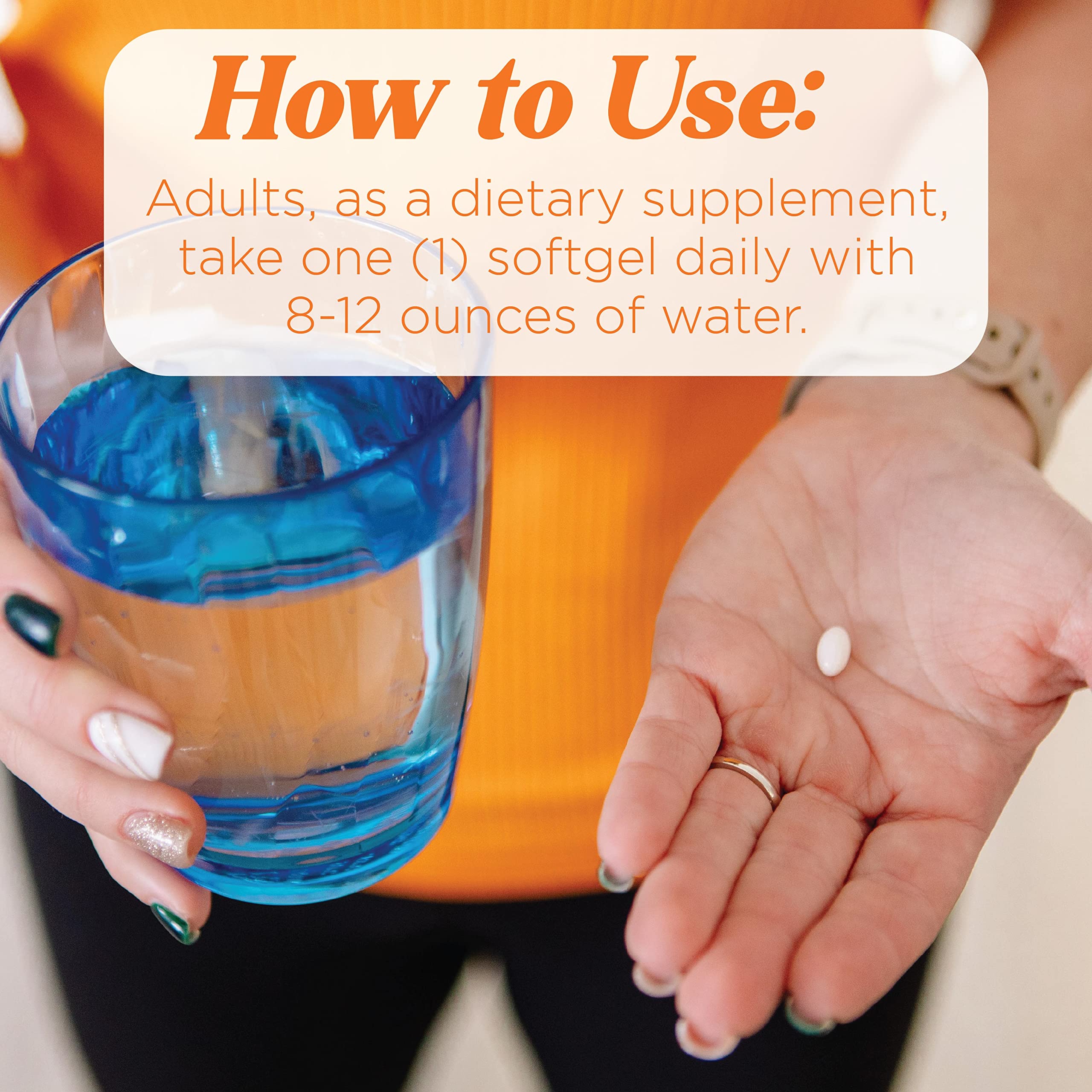 TransformHQ Vitamin K2 MK7 D3 bottle open pour demonstrates easy-take softgels.