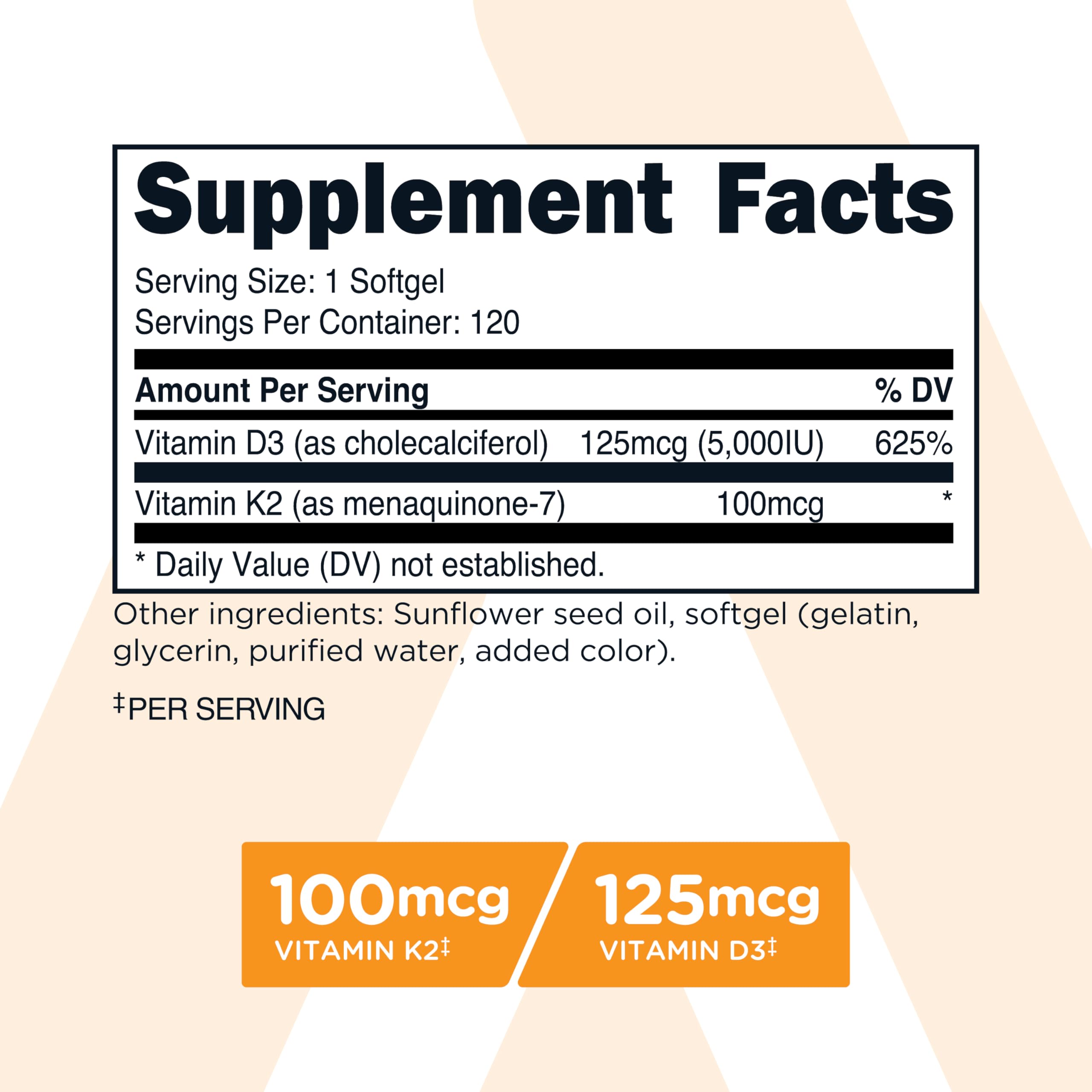 TransformHQ Vitamin K2 MK7 and D3 capsules close-up ready for daily intake.
